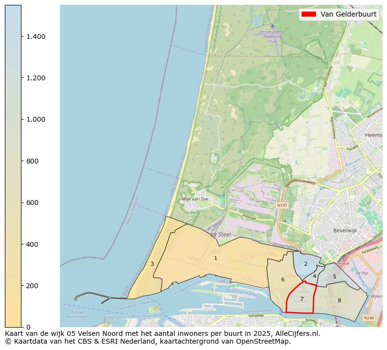 Afbeelding van de Van Gelderbuurt op de kaart.
