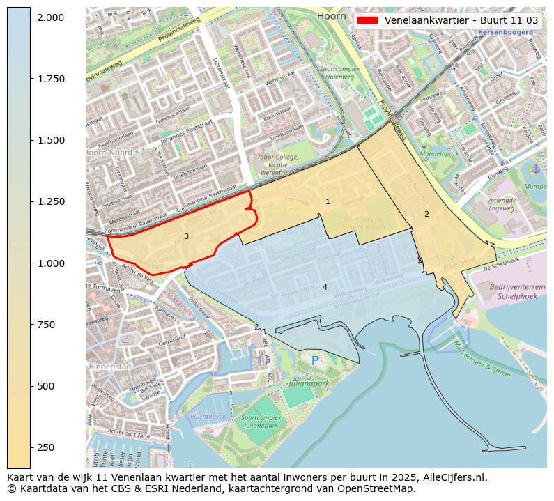 Afbeelding van de Venelaankwartier - Buurt 11 03 op de kaart.