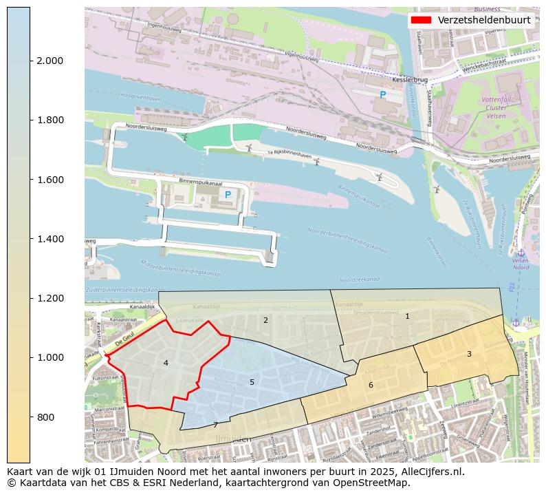 Afbeelding van de Verzetsheldenbuurt op de kaart.