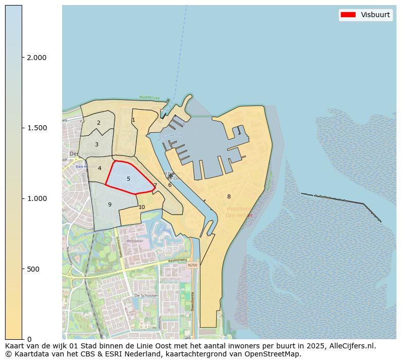 Afbeelding van de Visbuurt op de kaart.