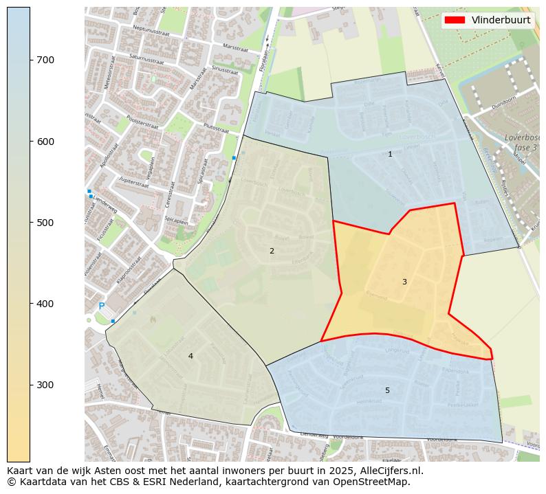 Afbeelding van de Vlinderbuurt op de kaart.