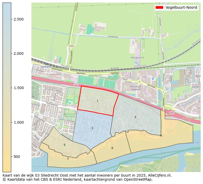 Afbeelding van de Vogelbuurt-Noord op de kaart.