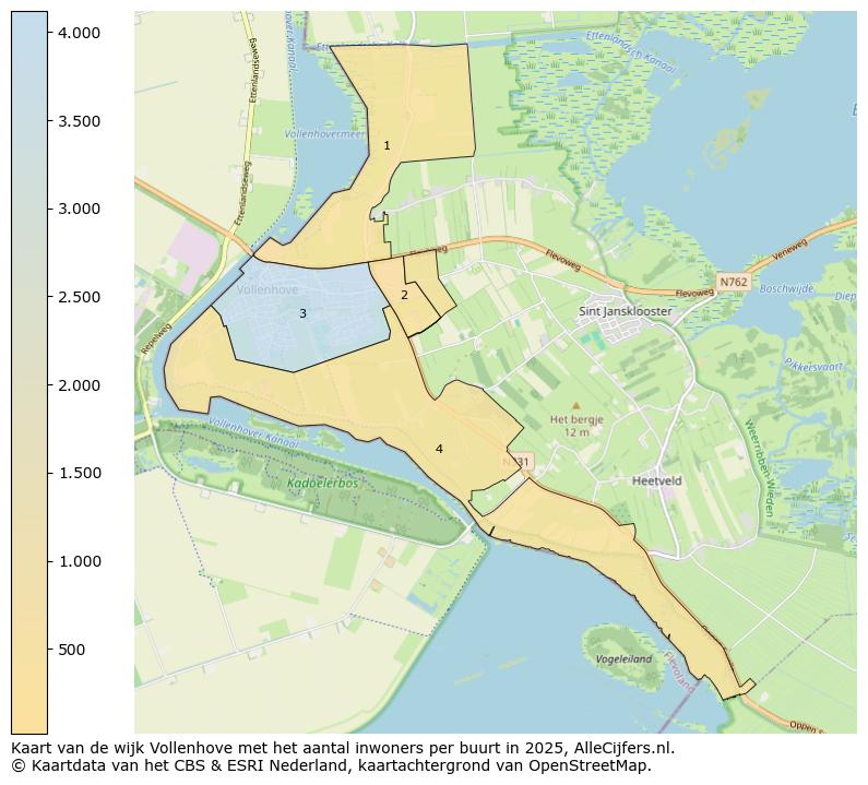 Afbeelding van de wijk Vollenhove op de kaart.