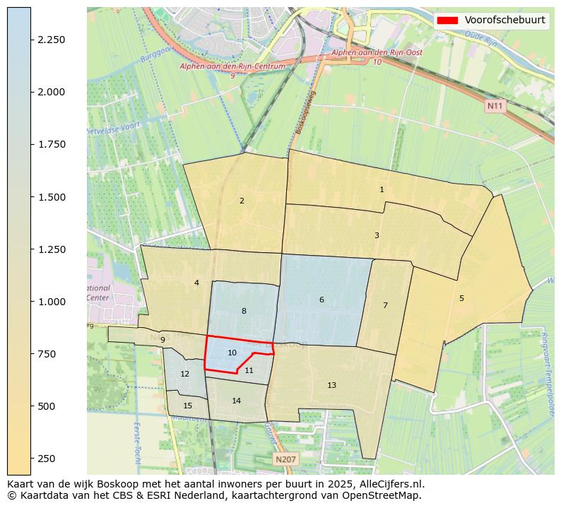 Afbeelding van de Voorofschebuurt op de kaart.