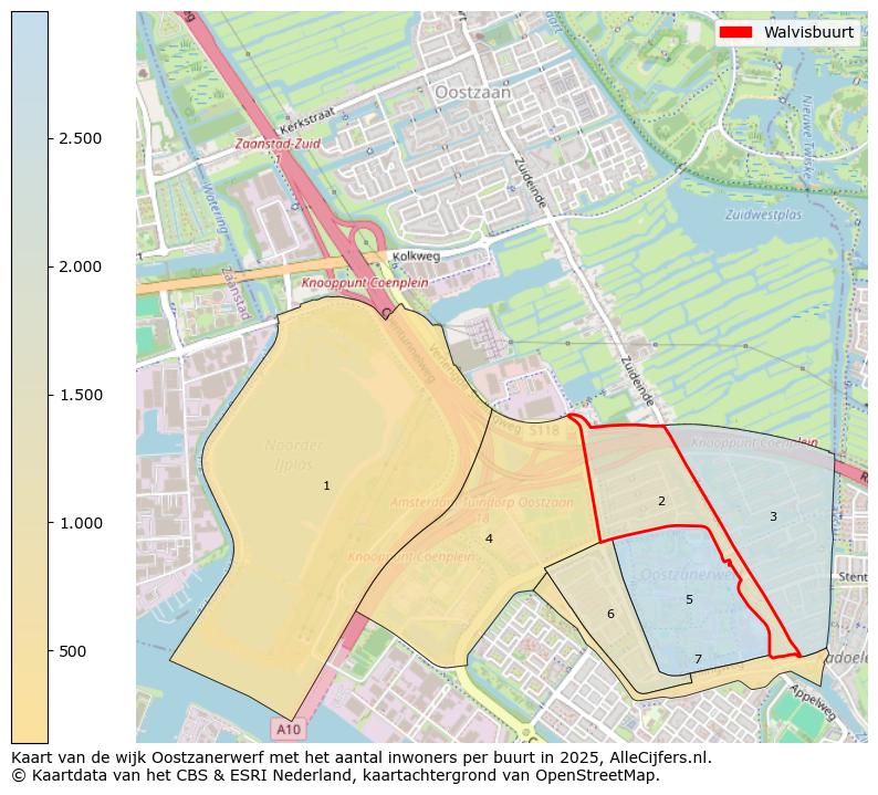 Afbeelding van de Walvisbuurt op de kaart.