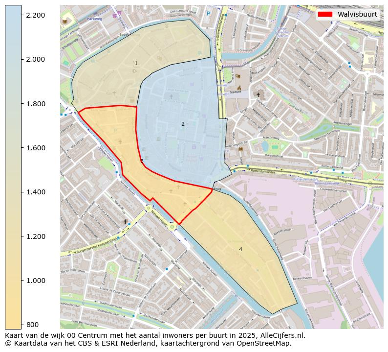Afbeelding van de Walvisbuurt op de kaart.