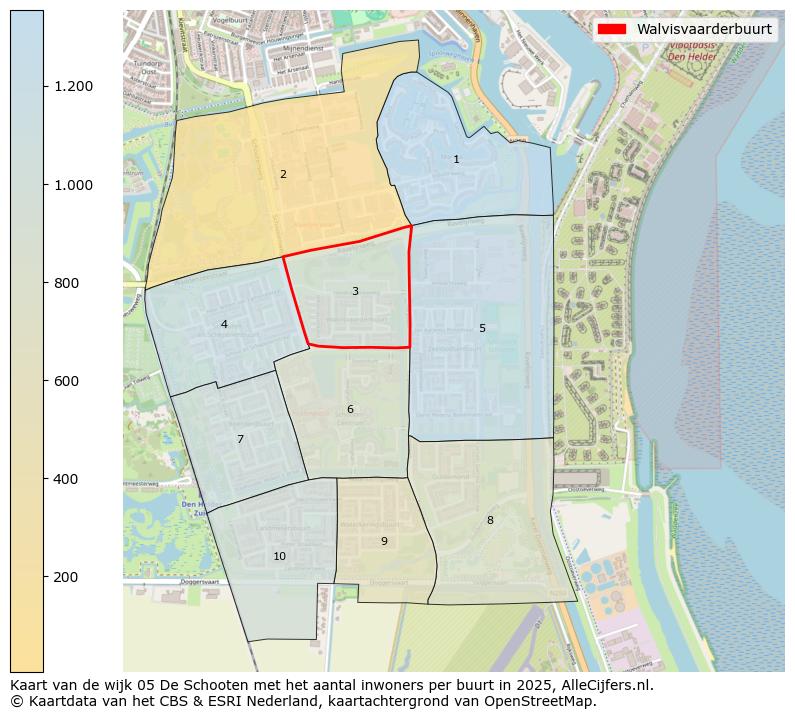 Afbeelding van de Walvisvaarderbuurt op de kaart.