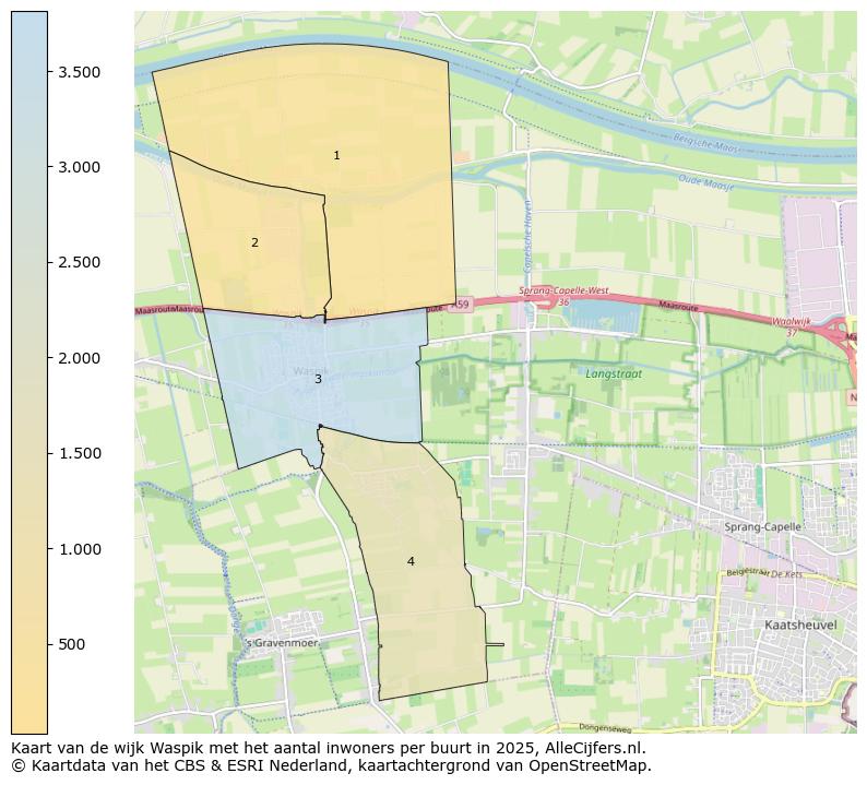 Afbeelding van de wijk Waspik op de kaart.