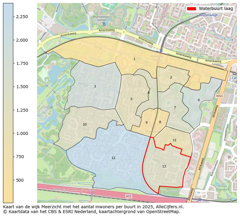 Afbeelding van de Waterbuurt laag op de kaart.