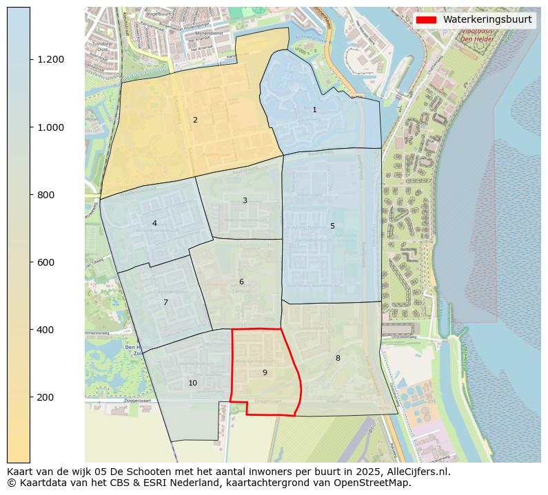 Afbeelding van de Waterkeringsbuurt op de kaart.