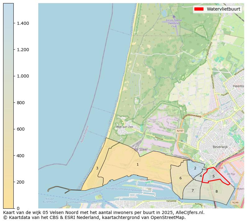 Afbeelding van de Watervlietbuurt op de kaart.