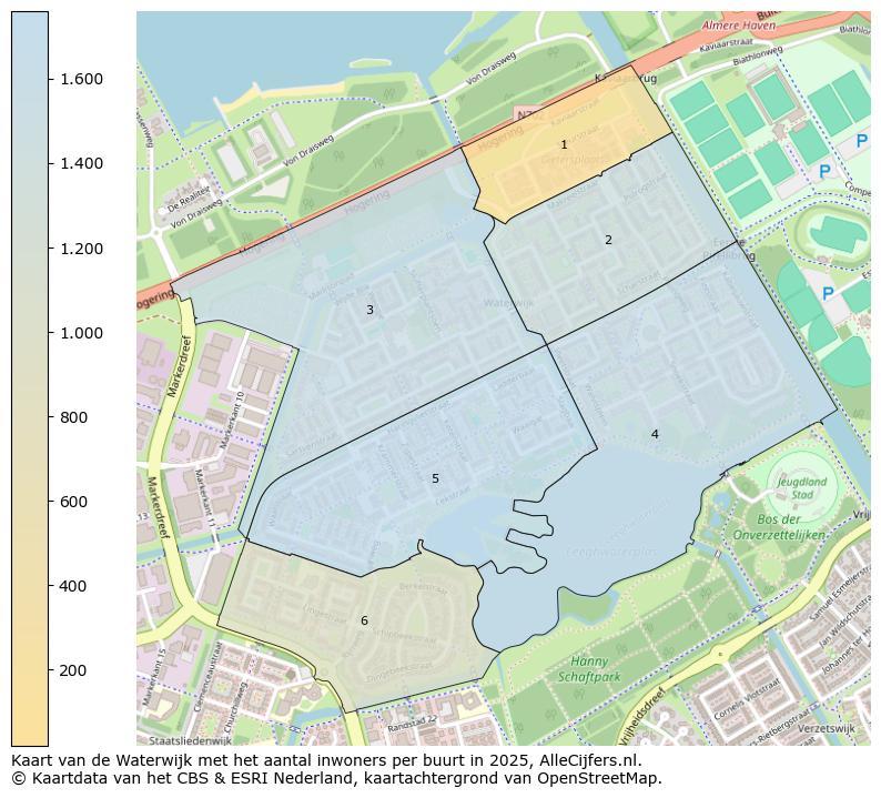 Afbeelding van de Waterwijk op de kaart.