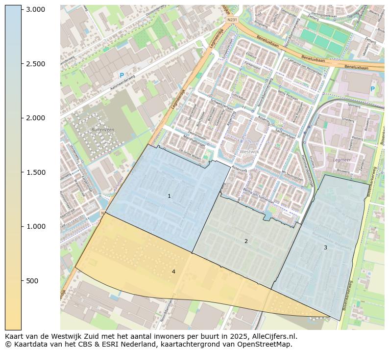 Afbeelding van de Westwijk Zuid op de kaart.