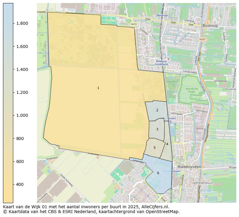 Afbeelding van de Wijk 01 op de kaart.