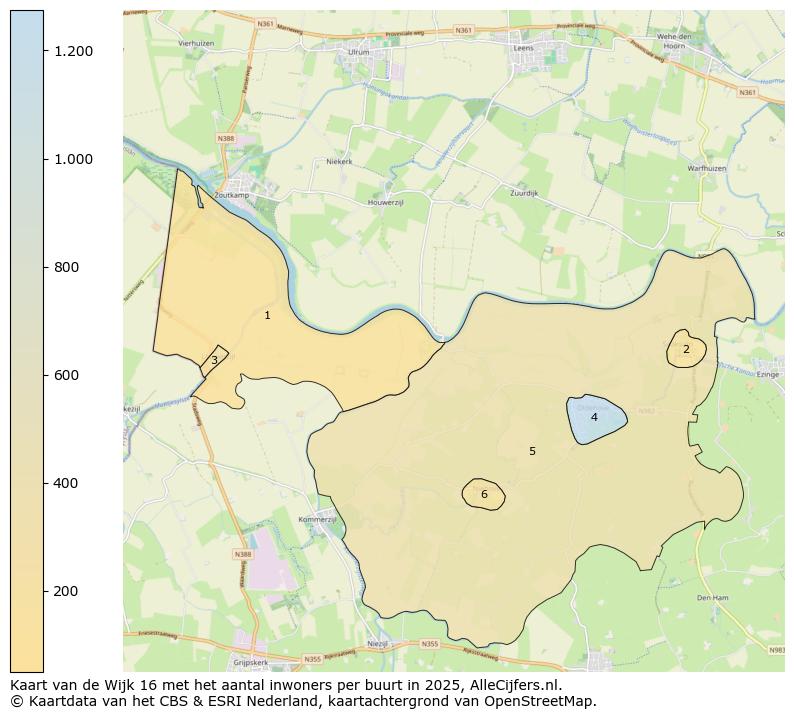 Afbeelding van de Wijk 16 op de kaart.