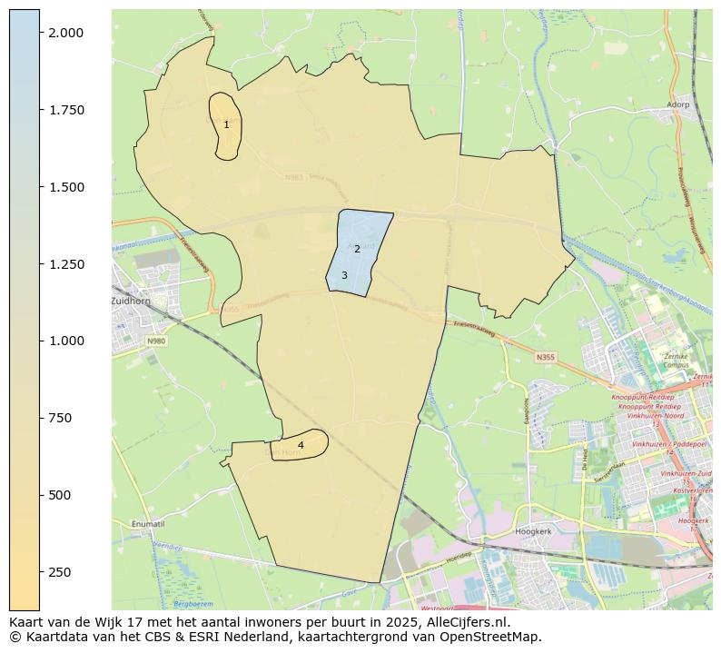 Afbeelding van de Wijk 17 op de kaart.