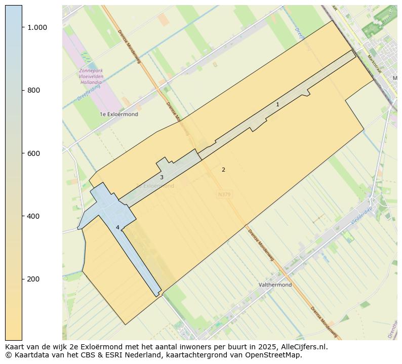 Afbeelding van de wijk 2e Exloërmond op de kaart.