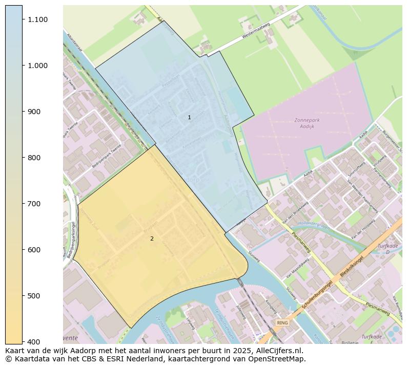 Afbeelding van de wijk Aadorp op de kaart.