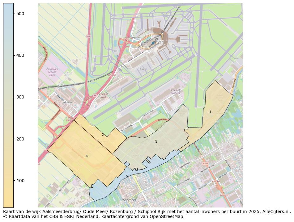 Afbeelding van de wijk Aalsmeerderbrug/ Oude Meer/ Rozenburg / Schiphol Rijk op de kaart.