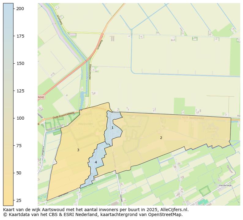 Afbeelding van de wijk Aartswoud op de kaart.