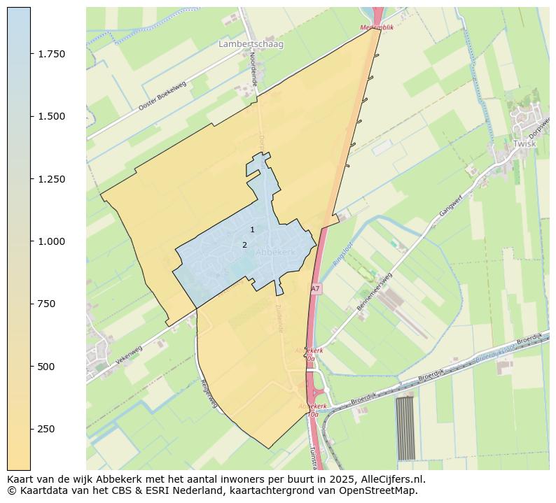Afbeelding van de wijk Abbekerk op de kaart.