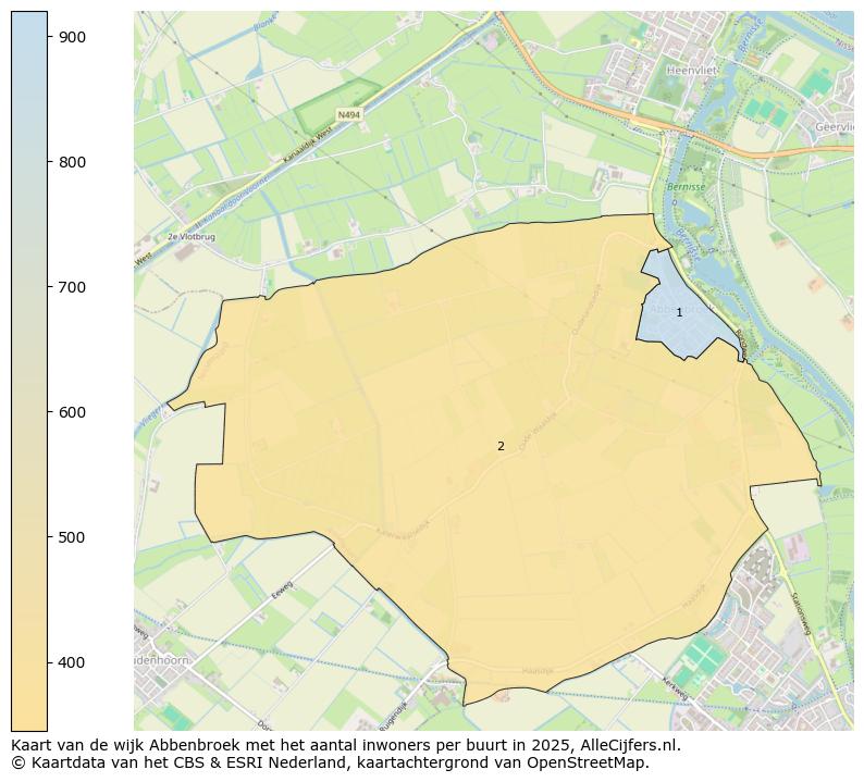Afbeelding van de wijk Abbenbroek op de kaart.