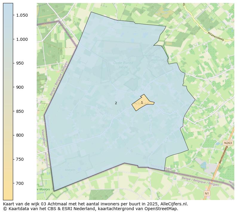 Afbeelding van de wijk Achtmaal op de kaart.