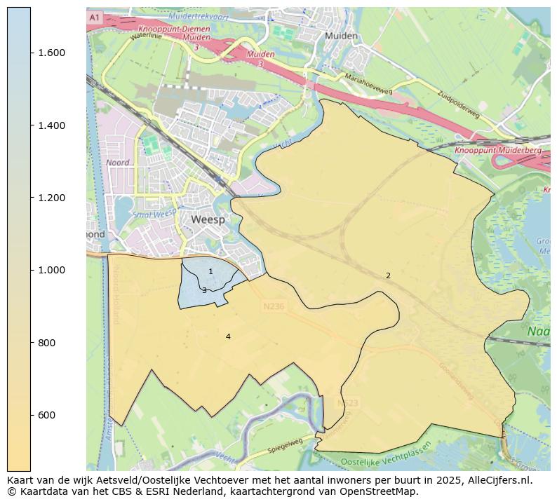 Afbeelding van de wijk Aetsveld/Oostelijke Vechtoever op de kaart.