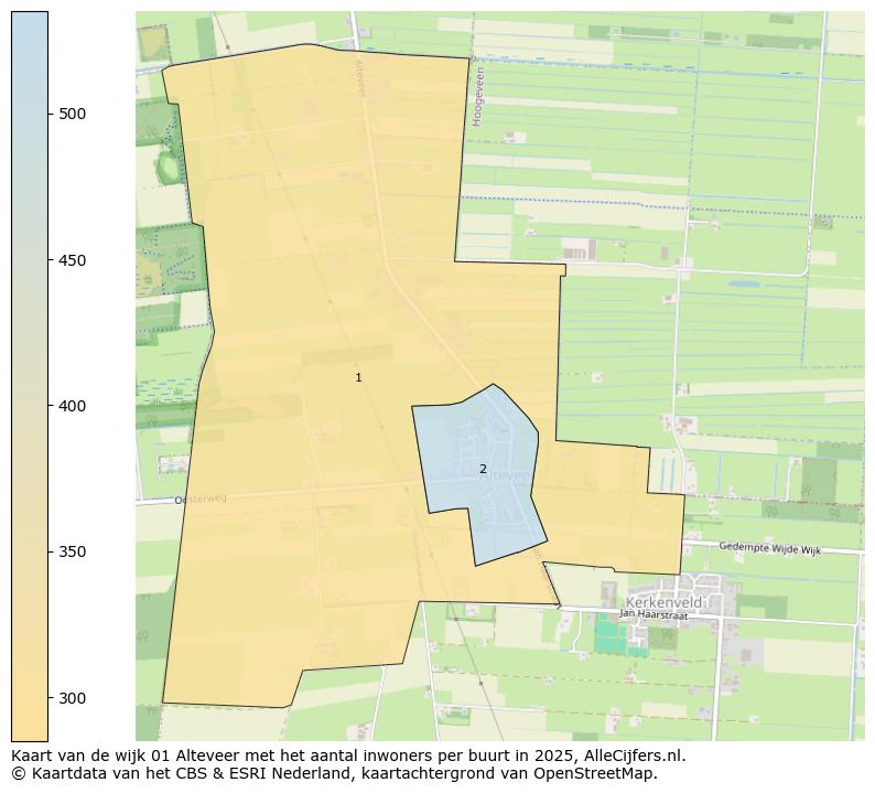 Afbeelding van de wijk Alteveer op de kaart.