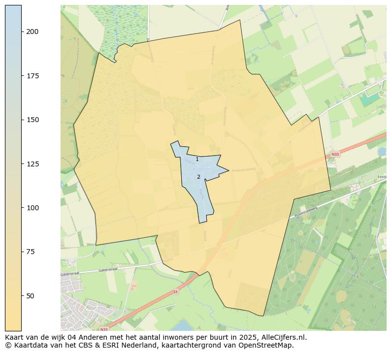 Afbeelding van de wijk Anderen op de kaart.