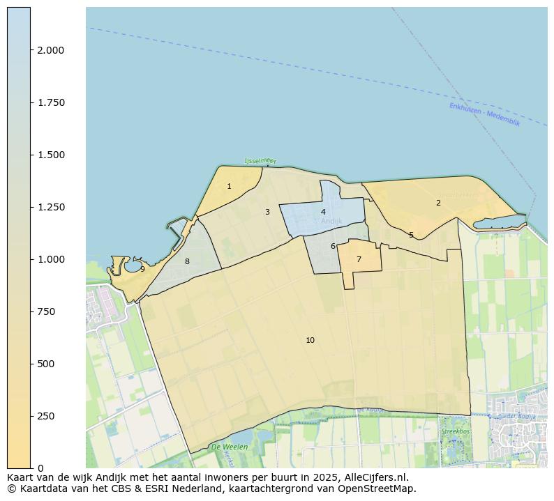Afbeelding van de wijk Andijk op de kaart.