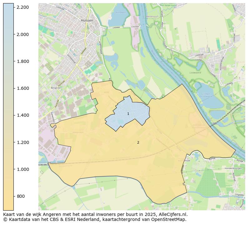 Afbeelding van de wijk Angeren op de kaart.