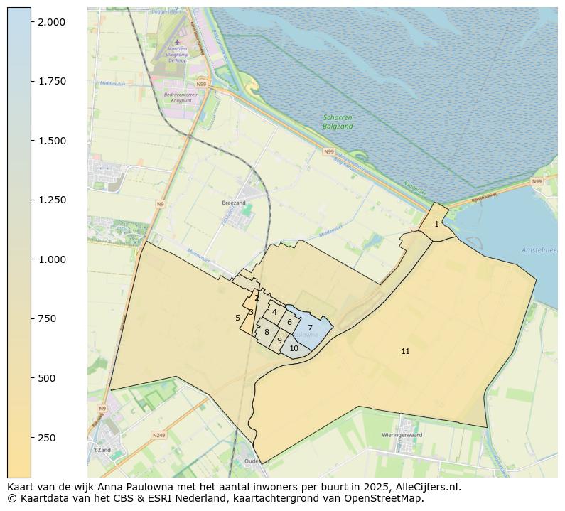 Afbeelding van de wijk Anna Paulowna op de kaart.