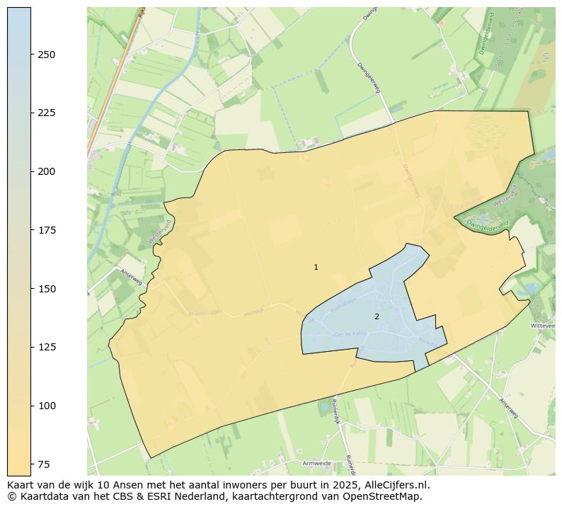 Afbeelding van de wijk Ansen op de kaart.