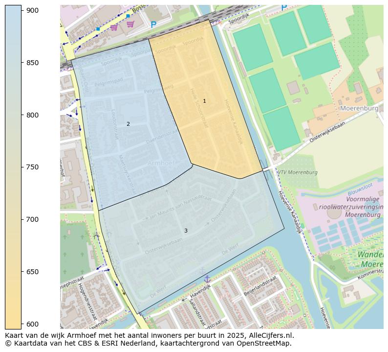 Afbeelding van de wijk Armhoef op de kaart.