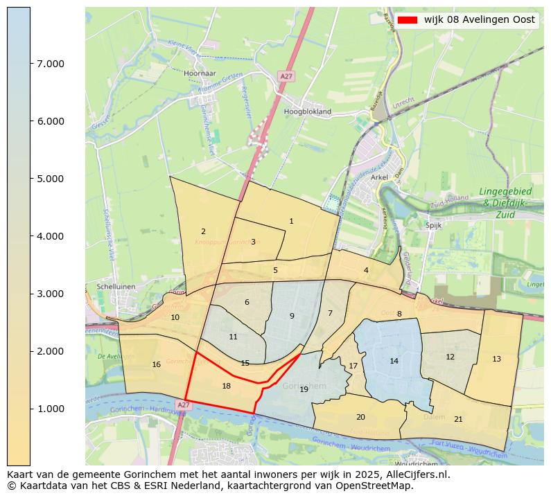 Afbeelding van de wijk Avelingen Oost op de kaart.