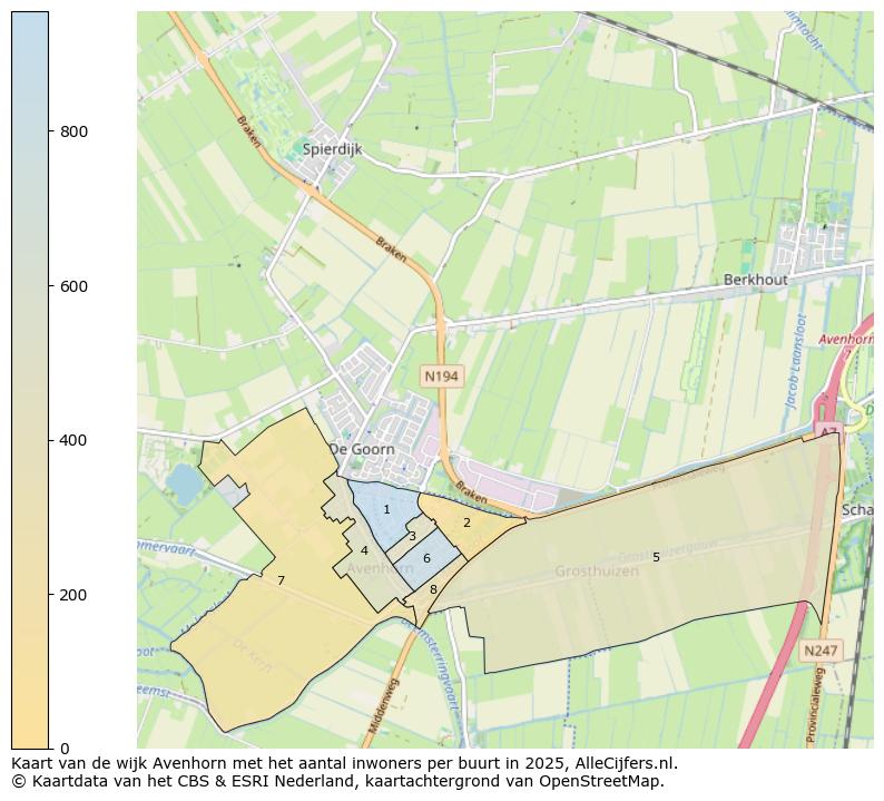 Afbeelding van de wijk Avenhorn op de kaart.