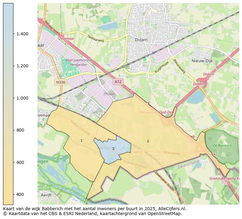 Afbeelding van de wijk Babberich op de kaart.