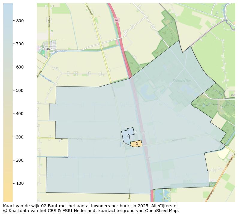 Afbeelding van de wijk Bant op de kaart.