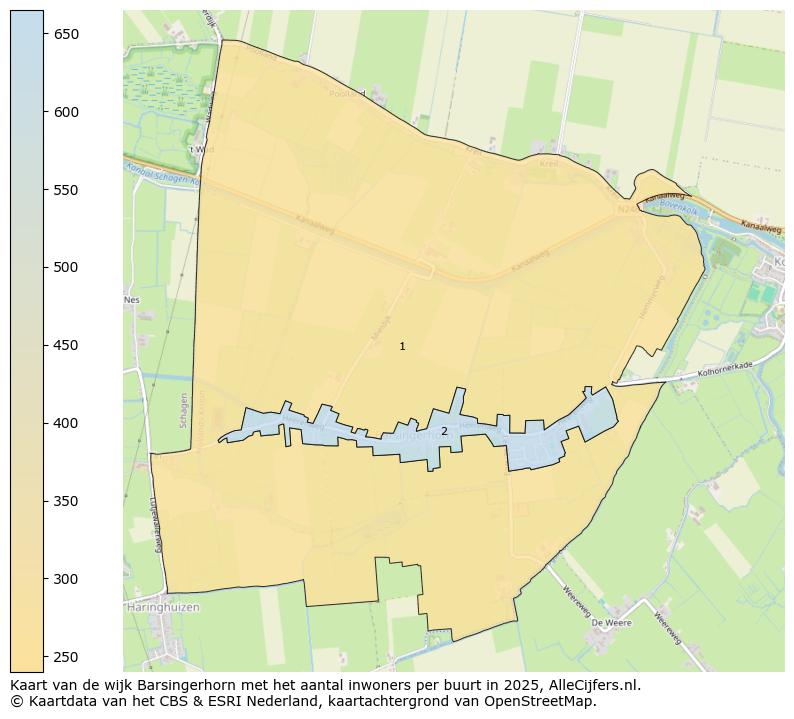 Afbeelding van de wijk Barsingerhorn op de kaart.