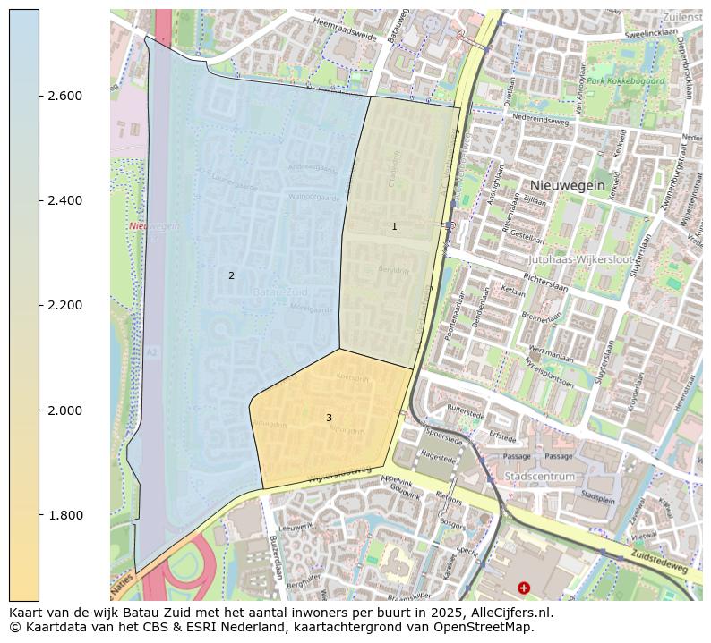 Afbeelding van de wijk Batau Zuid op de kaart.