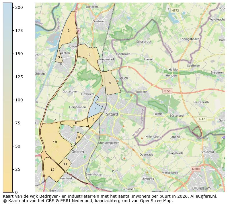 Afbeelding van de wijk Bedrijven- en industrieterrein op de kaart.