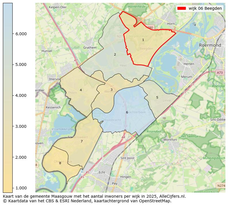 Afbeelding van de wijk Beegden op de kaart.