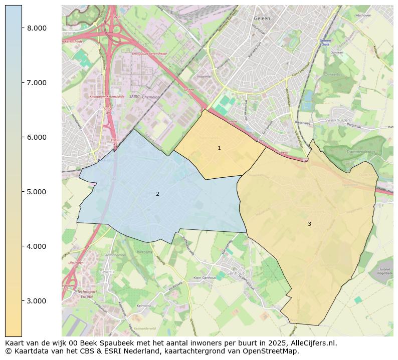Afbeelding van de wijk Beek - Spaubeek op de kaart.