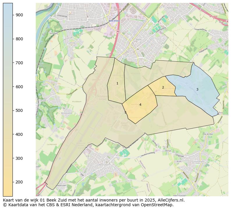 Afbeelding van de wijk Beek-Zuid op de kaart.