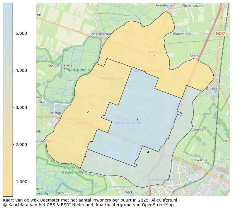 Afbeelding van de wijk Beemster op de kaart.