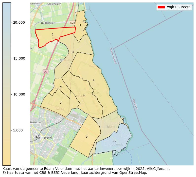 Afbeelding van de wijk Beets op de kaart.