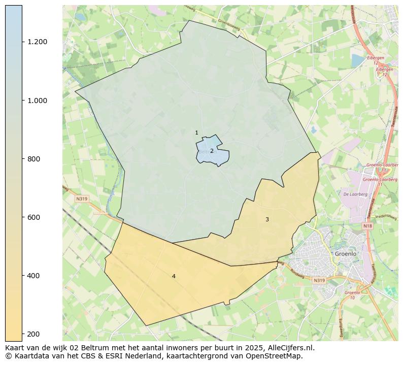 Afbeelding van de wijk Beltrum op de kaart.