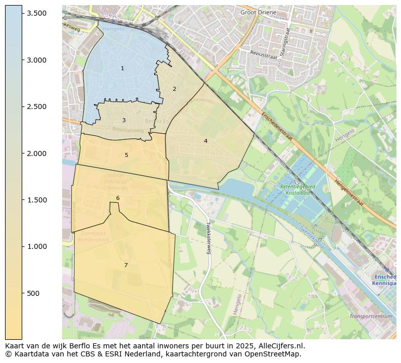 Afbeelding van de wijk Berflo Es op de kaart.