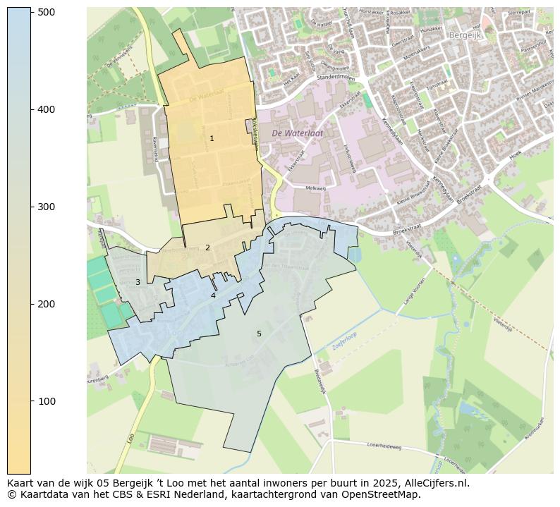 Afbeelding van de wijk Bergeijk ’t Loo op de kaart.